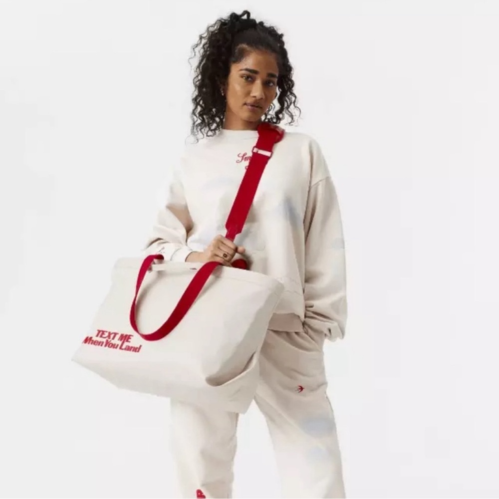 BEIS Ghost Text Me When You LandTravel Bag with Adjustable Strap